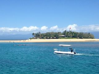 View from Wavedancer - anchored off the Low Isles - Port Douglas